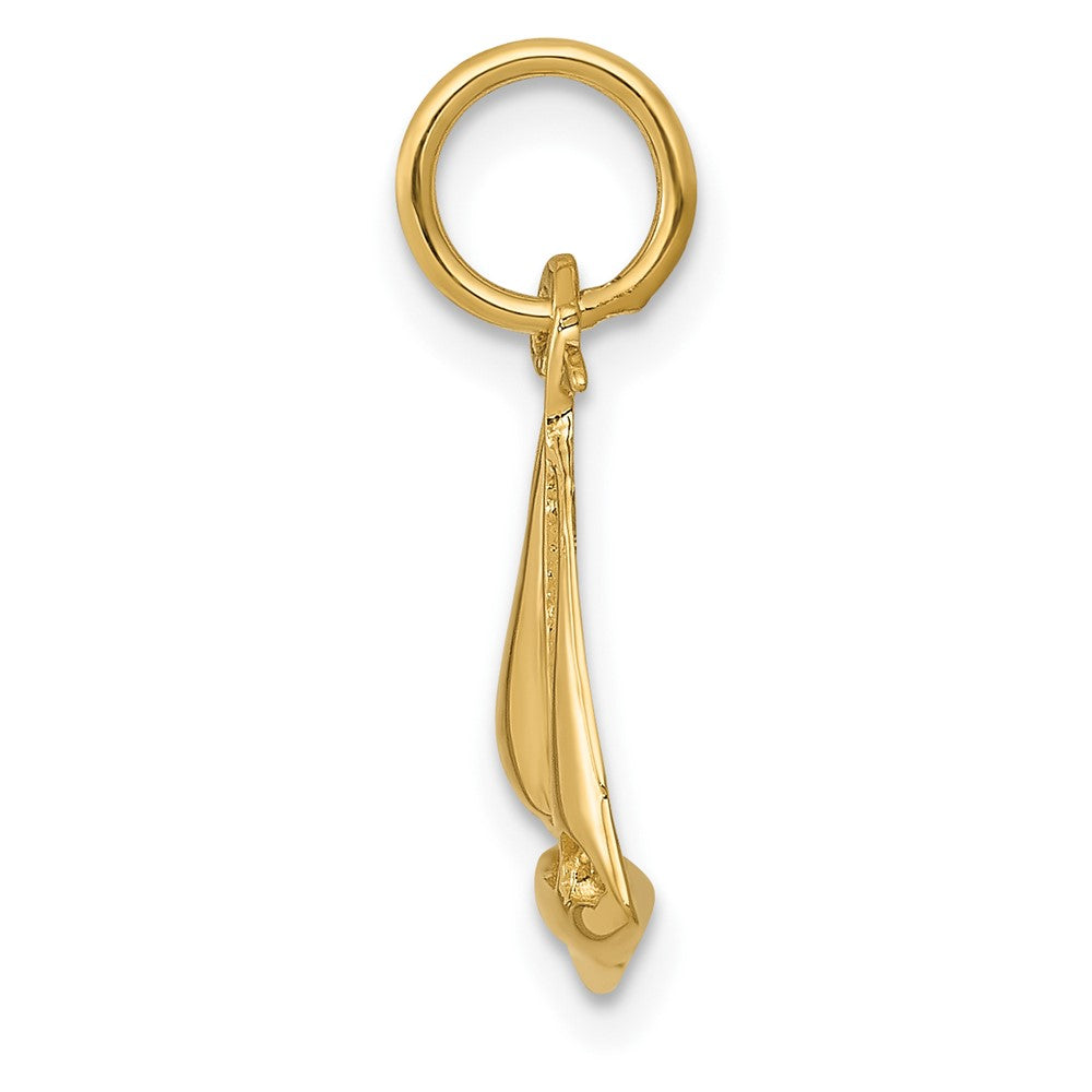 10K Gelbgold Segelboot Charm