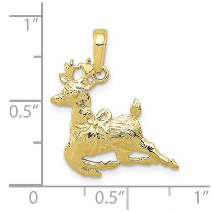 10K Gelbgold 10K Poliert Reindeer Anhänger