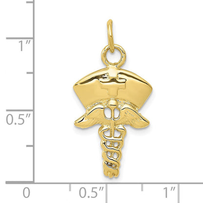 10K Gelbgold Krankenschwester Symbol Charm