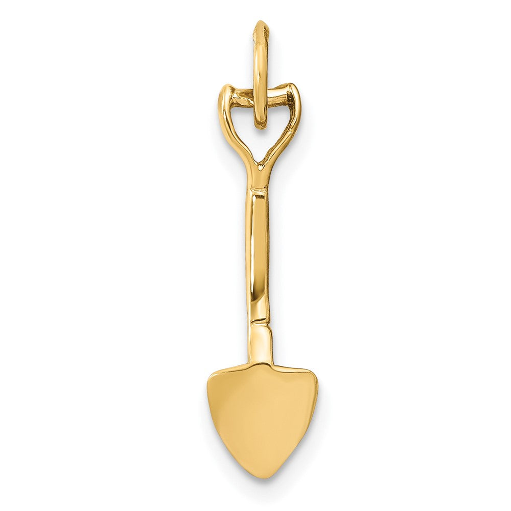 10K Gelbgold 3-d Spade Charm