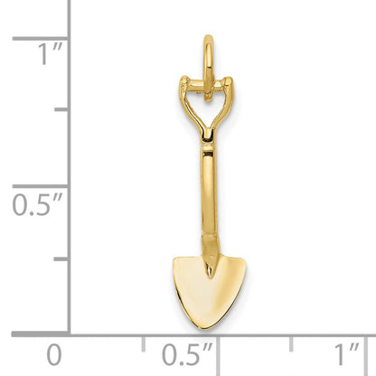 10K Gelbgold 3-d Spade Charm