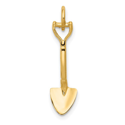 10K Gelbgold 3-d Spade Charm