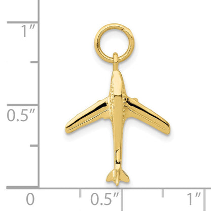 10K Gelbgold Jet Charm