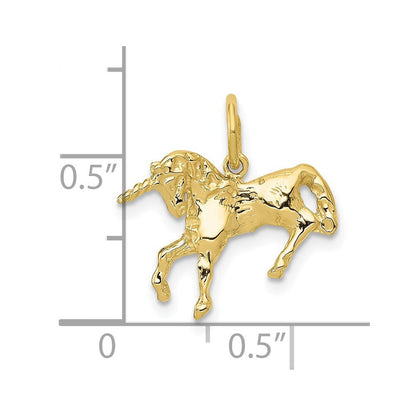 10K Gelbgold Einhorn Charm