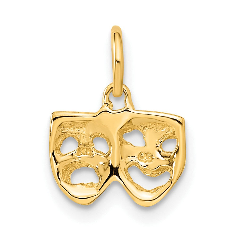 10K Gelbgold Comedy/tragedy Charm
