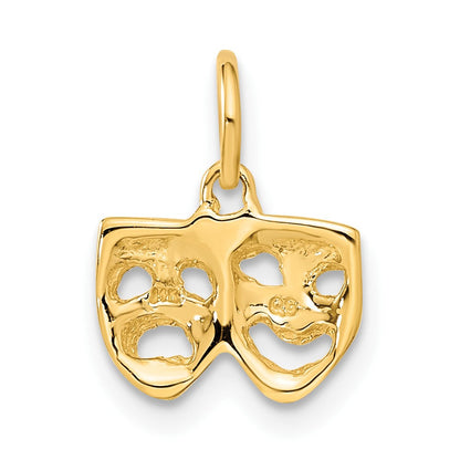 10K Gelbgold Comedy/tragedy Charm