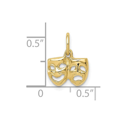 10K Gelbgold Comedy/tragedy Charm
