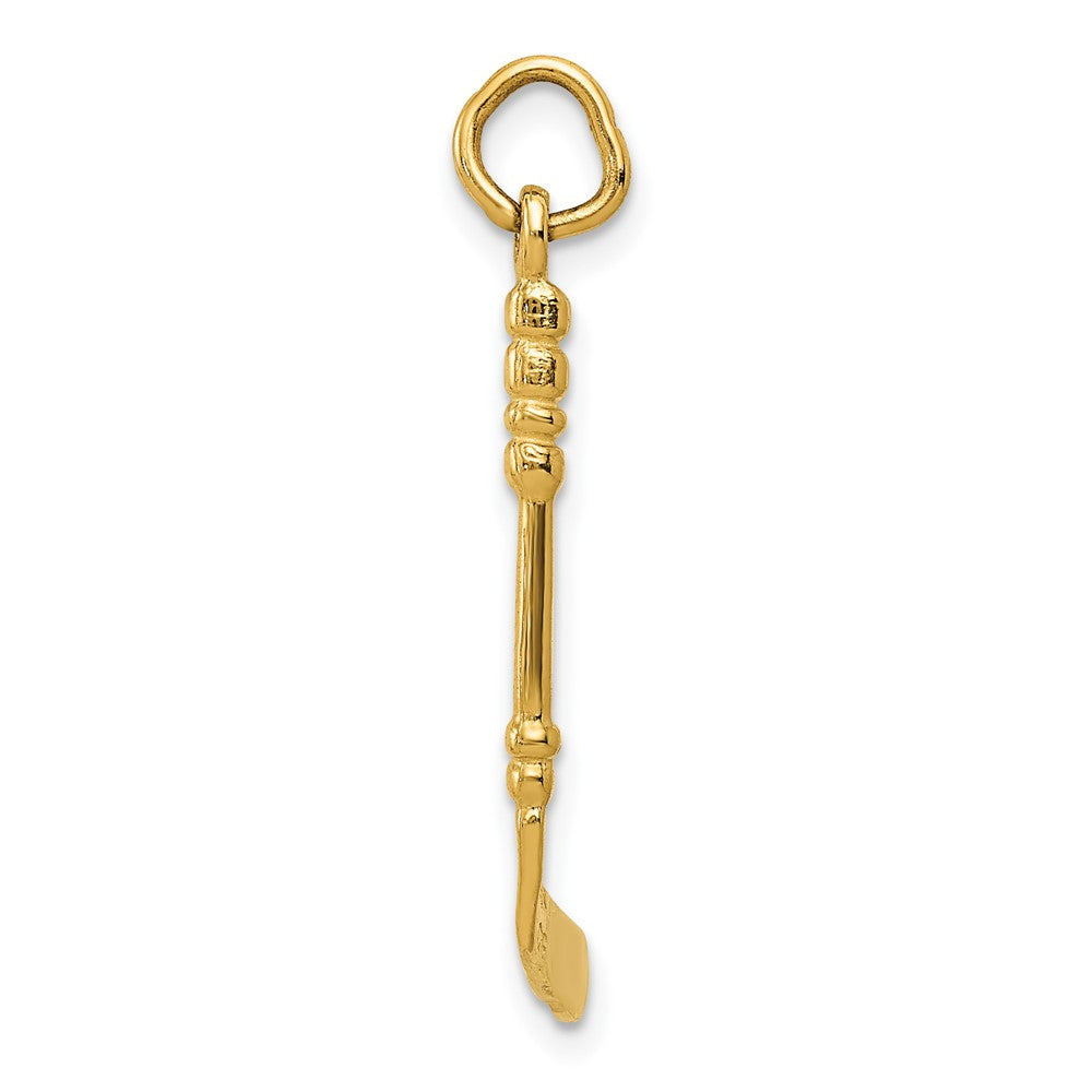 10K Gelbgold 10ky Hockey Stick mit Emaille Charm