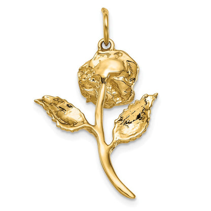 10K Gelbgold Zirkonia Rose Charm