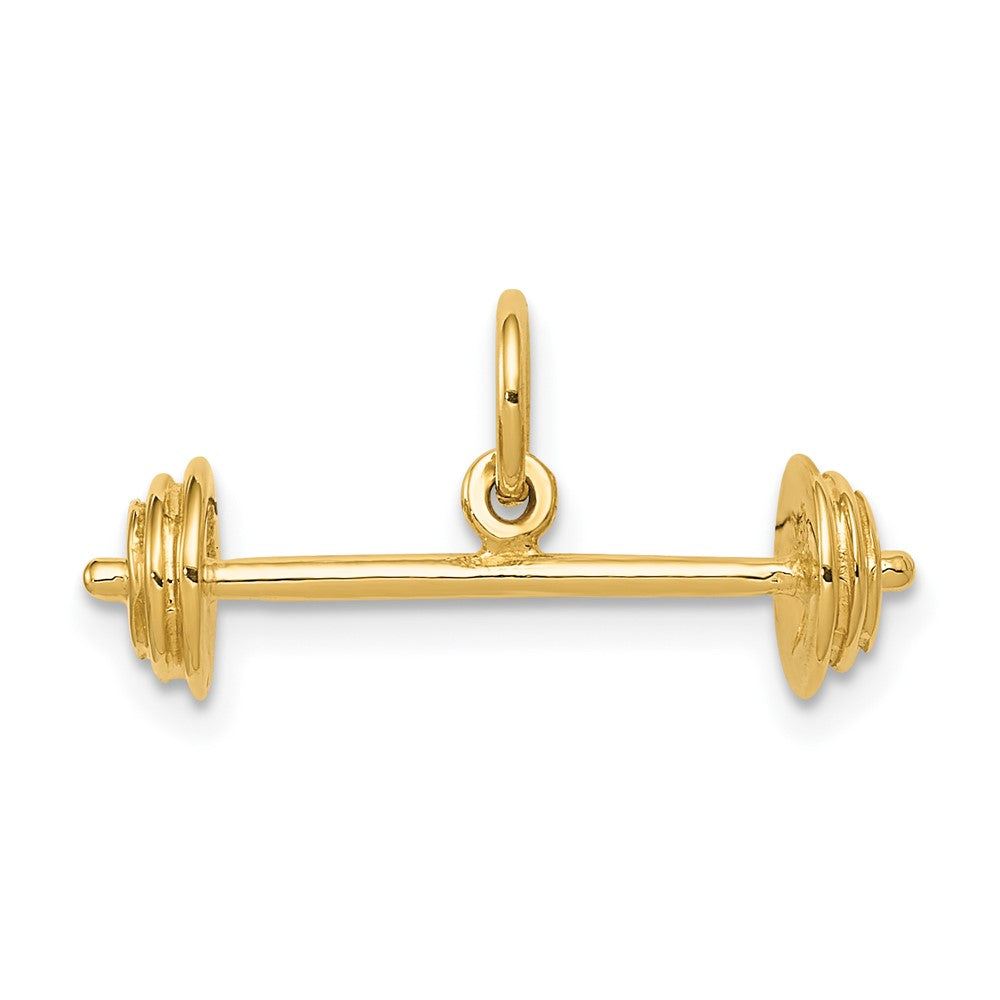 10K Gelbgold Barbell Charm