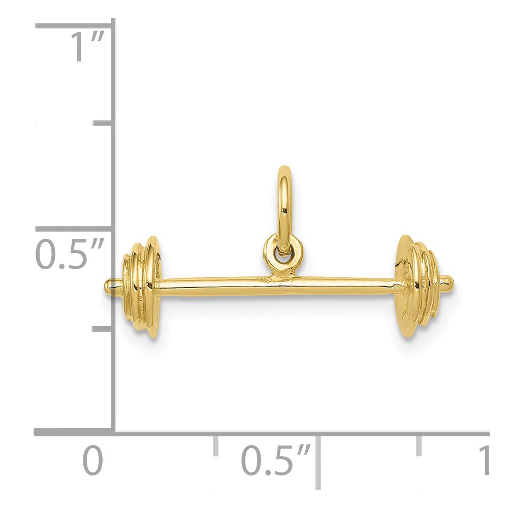10K Gelbgold Barbell Charm
