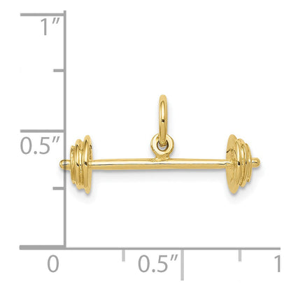 10K Gelbgold Barbell Charm