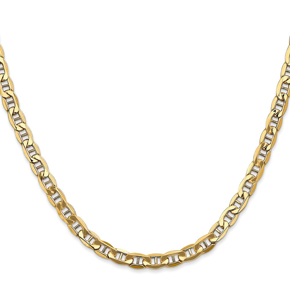 10K Gelbgold 4.75mm Halbmassiv Anker Halskette