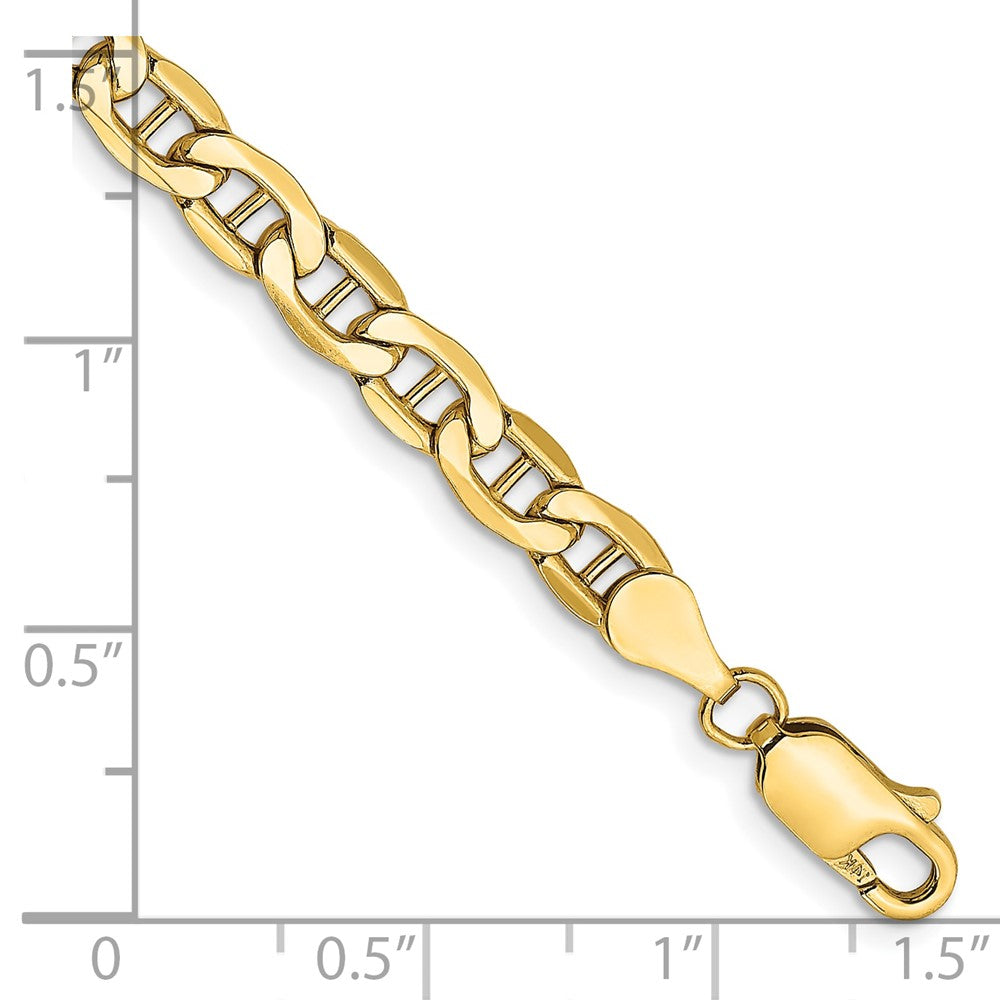 10K Gelbgold 4.75mm Halbmassiv Anker Gliederarmband