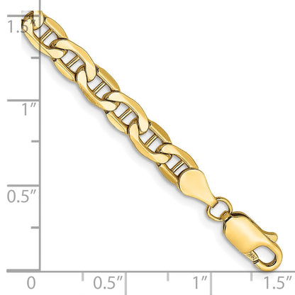 10K Gelbgold 4.75mm Halbmassiv Anker Gliederarmband