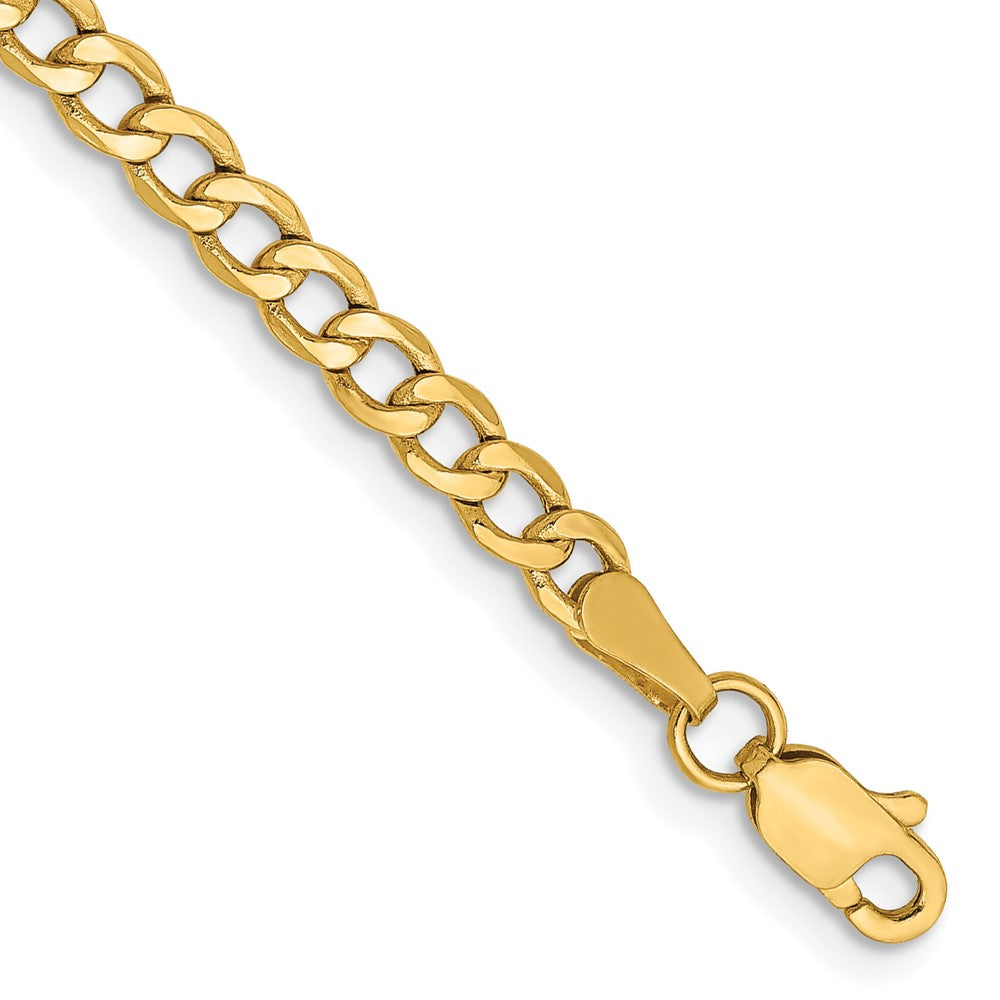 10K Gelbgold 3.35mm Halbmassiv Panzer Glieder Gliederarmband