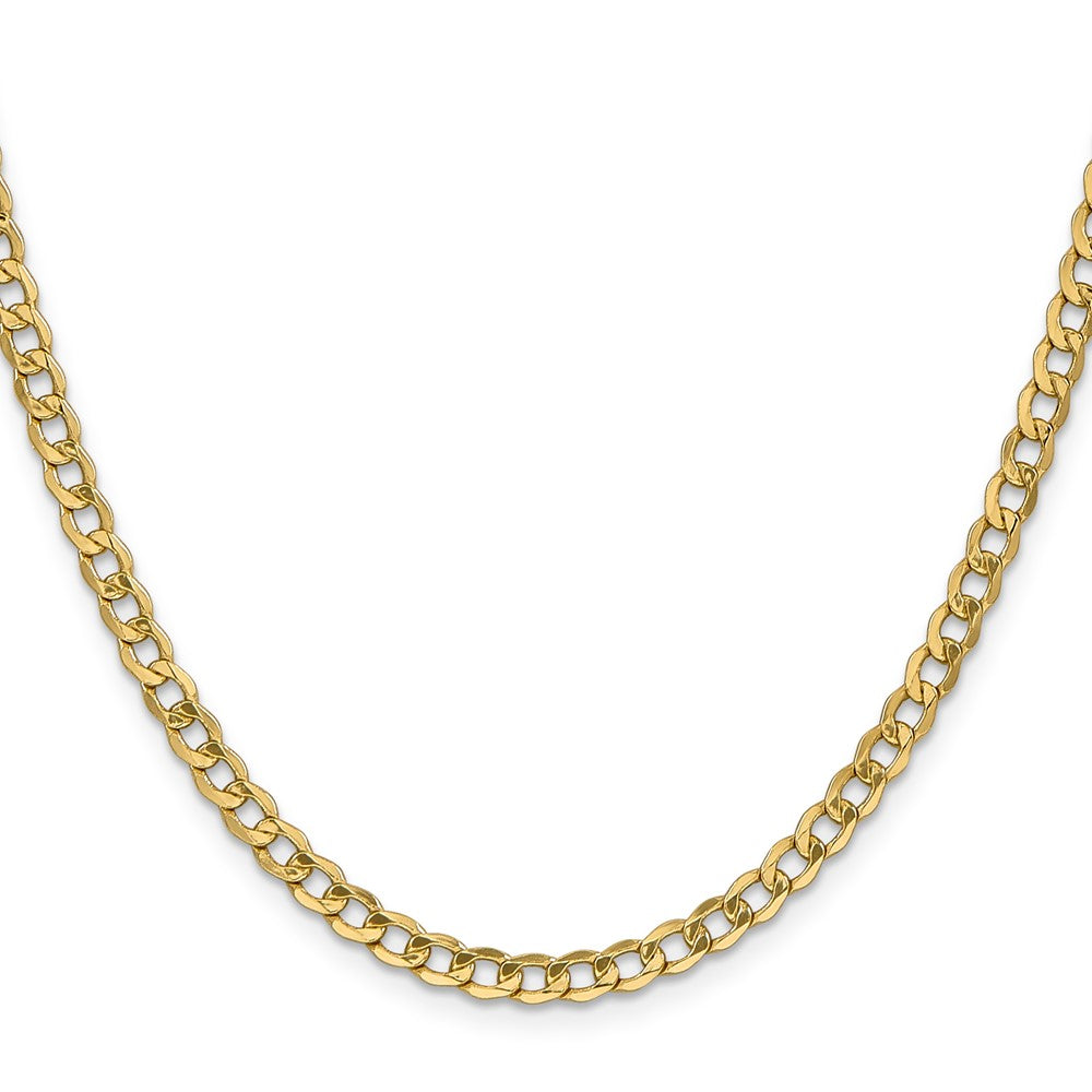 10K Gelbgold 4.3mm Halbmassiv Panzer Glieder Halskette
