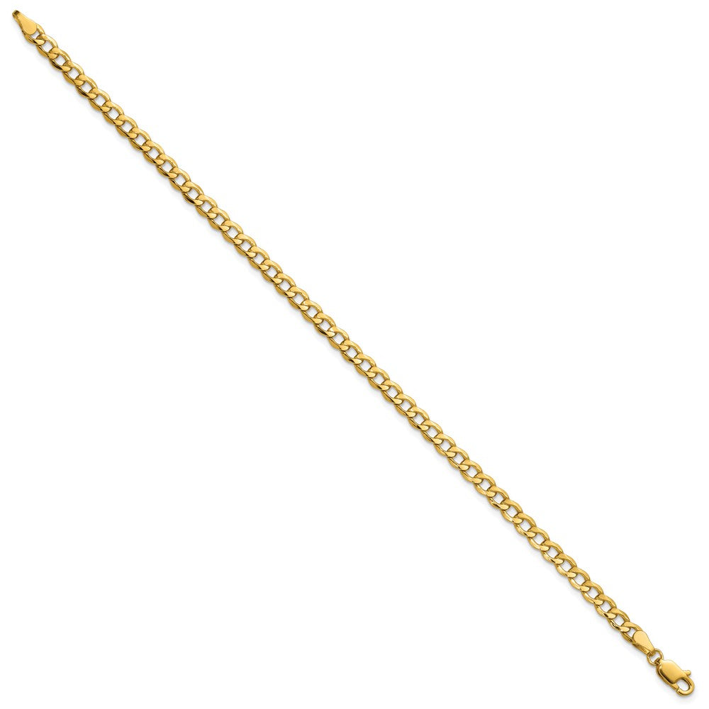 10K Gelbgold 4.3mm Halbmassiv Panzer Glieder Gliederarmband