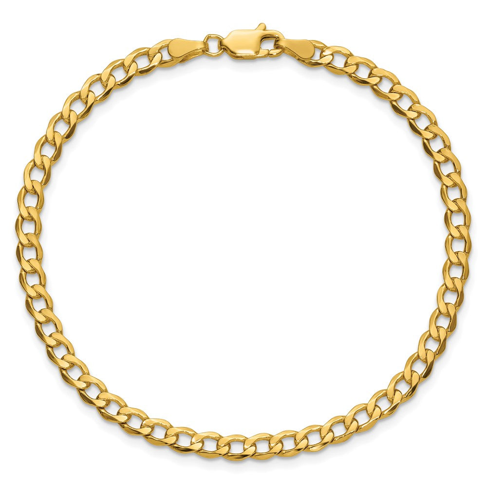 10K Gelbgold 4.3mm Halbmassiv Panzer Glieder Gliederarmband