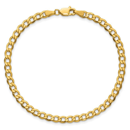 10K Gelbgold 4.3mm Halbmassiv Panzer Glieder Gliederarmband