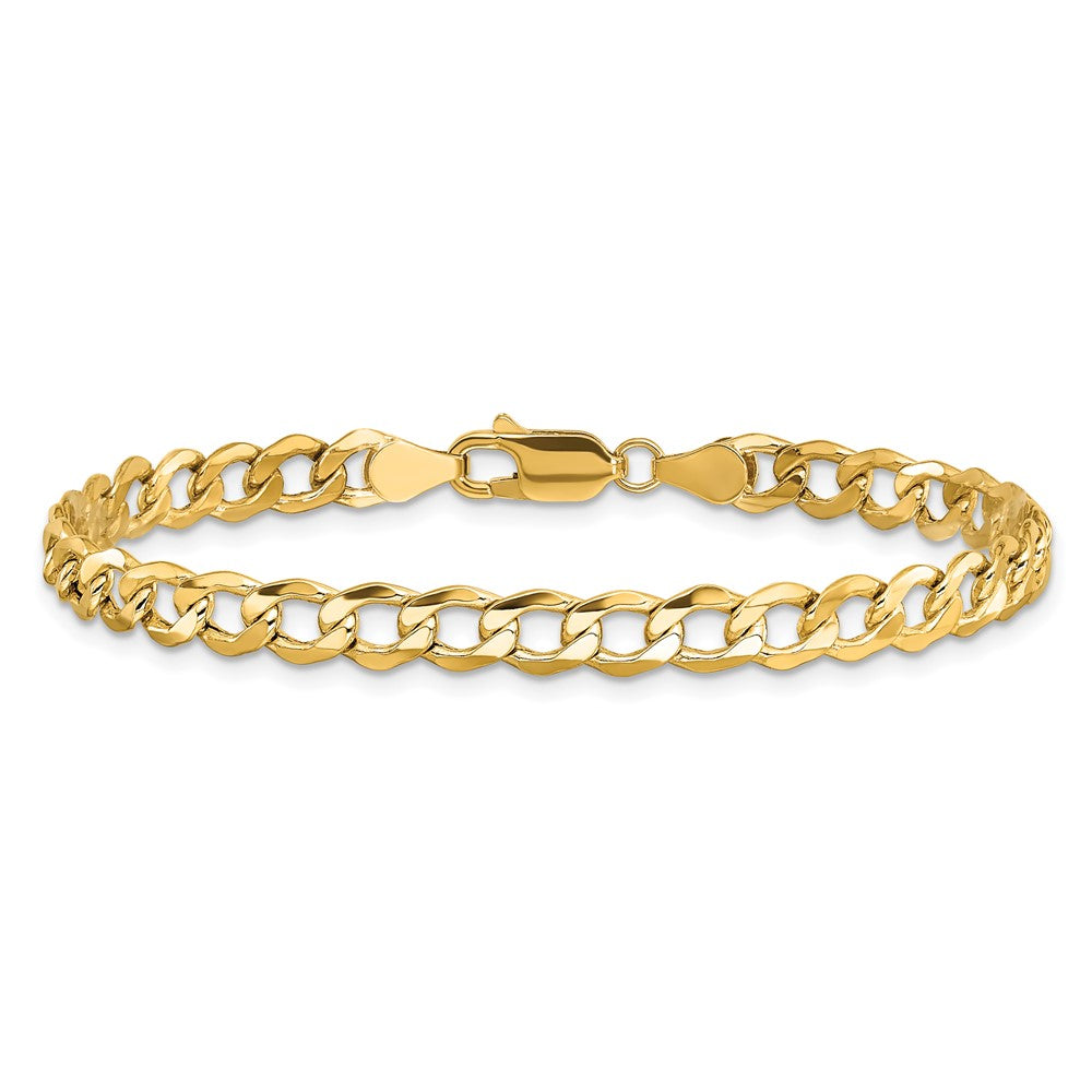 10K Gelbgold 5.25mm Halbmassiv Panzer Glieder Gliederarmband