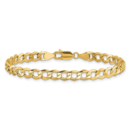 10K Gelbgold 5.25mm Halbmassiv Panzer Glieder Gliederarmband