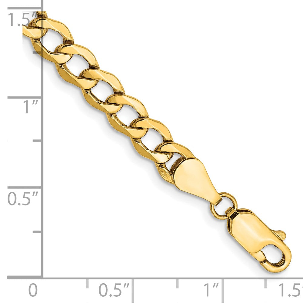 10K Gelbgold 5.25mm Halbmassiv Panzer Glieder Gliederarmband