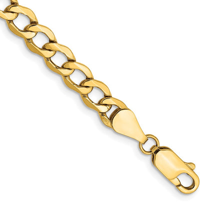 10K Gelbgold 5.25mm Halbmassiv Panzer Glieder Gliederarmband
