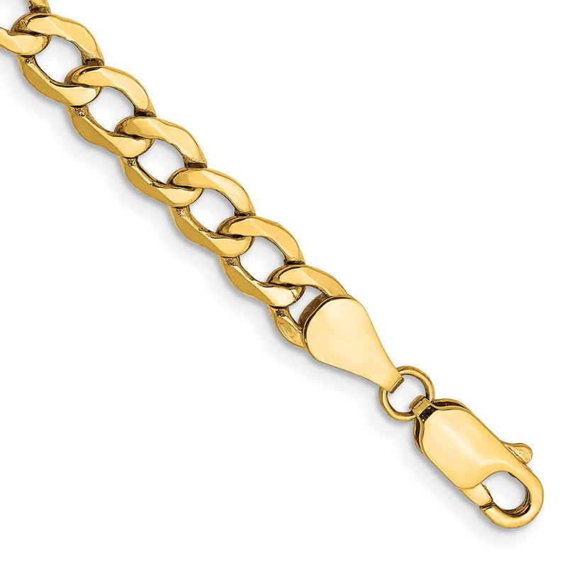 10K Gelbgold 5.25mm Halbmassiv Panzer Glieder Gliederarmband