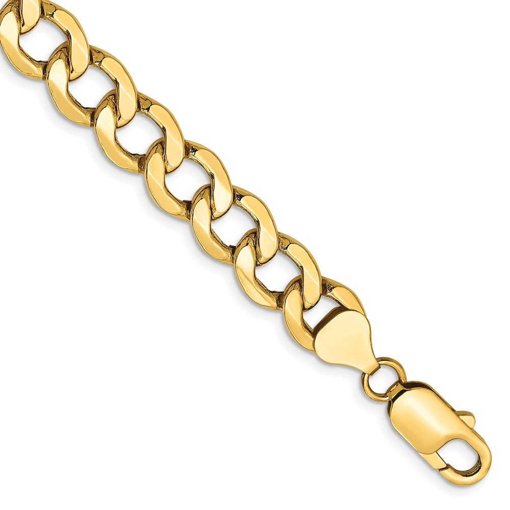 10K Gelbgold 9mm Halbmassiv Panzer Gliederarmband