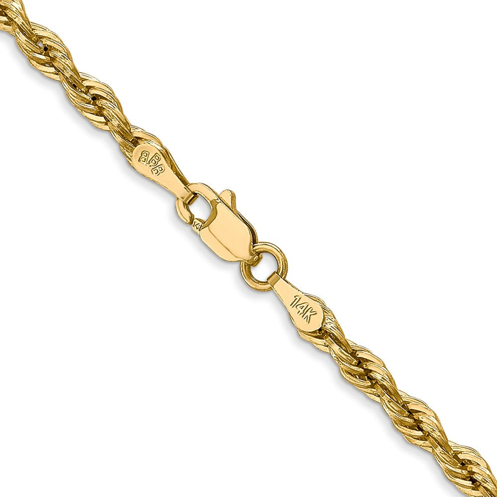 10K Gelbgold 3mm Halbmassiv Kordel Halskette