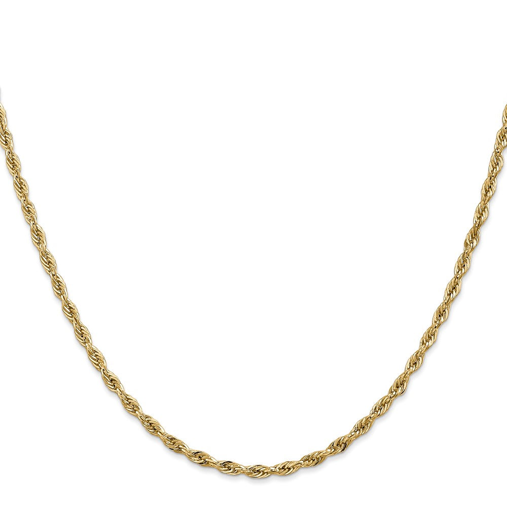 10K Gelbgold 2.8mm Halbmassiv Kordel Halskette