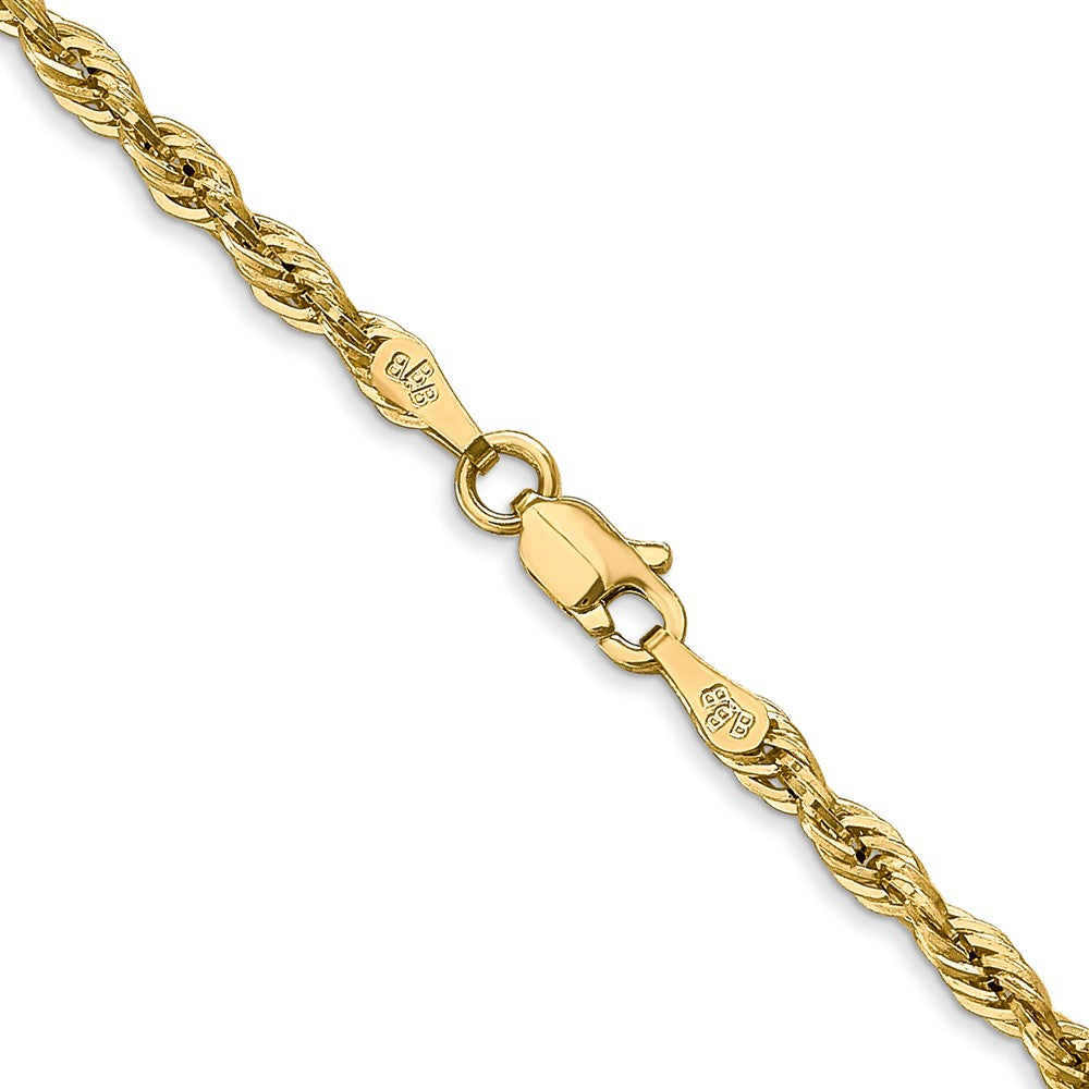 10K Gelbgold 2.8mm Halbmassiv Kordel Halskette