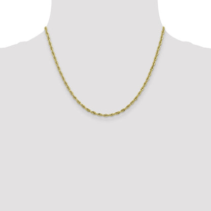 10K Gelbgold 2.8mm Halbmassiv Kordel Halskette