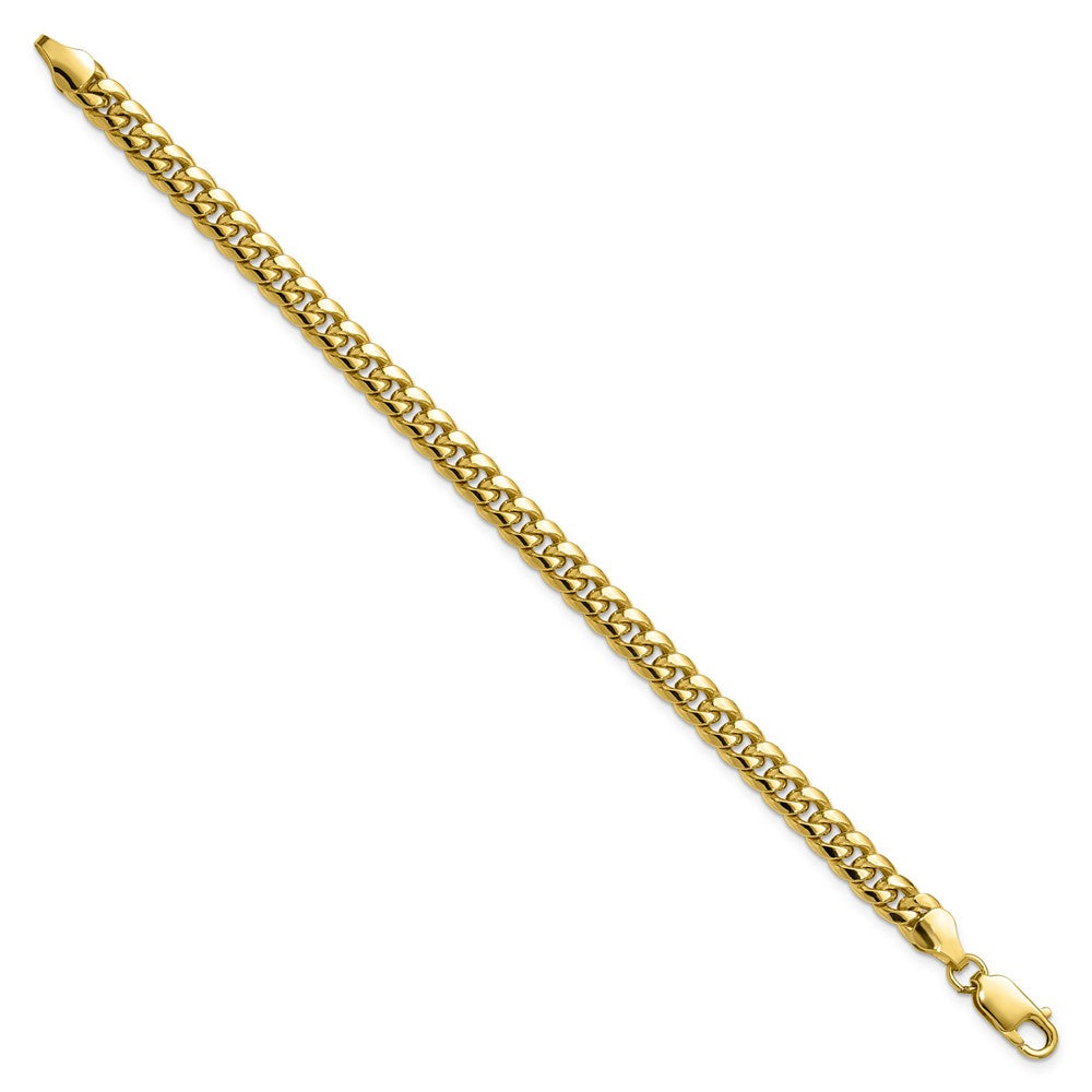 10K Gelbgold 6mm Halbmassiv Miami Kubanisch Gliederarmband