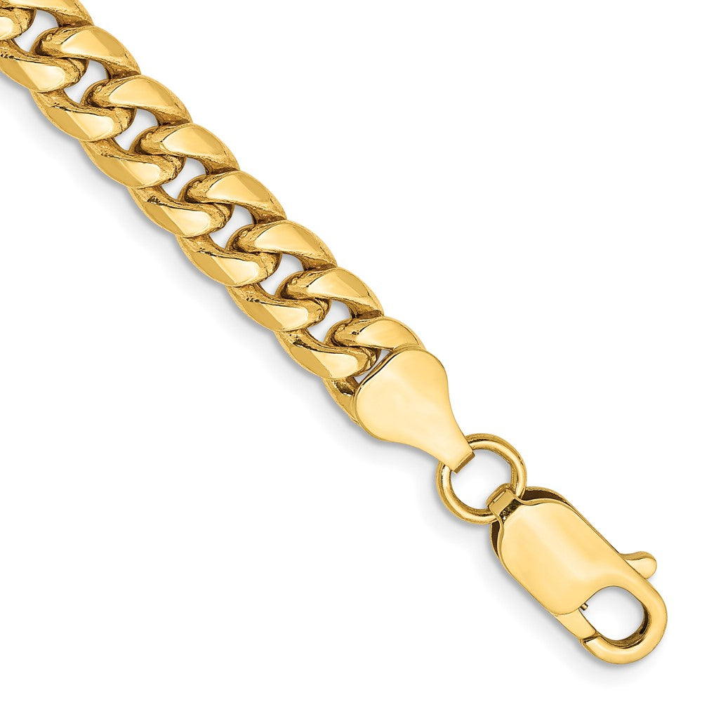 10K Gelbgold 6mm Halbmassiv Miami Kubanisch Gliederarmband