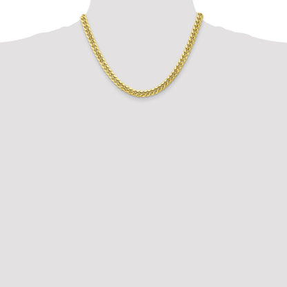 10K Gelbgold 6.75mm Halbmassiv Miami Kubanisch Halskette