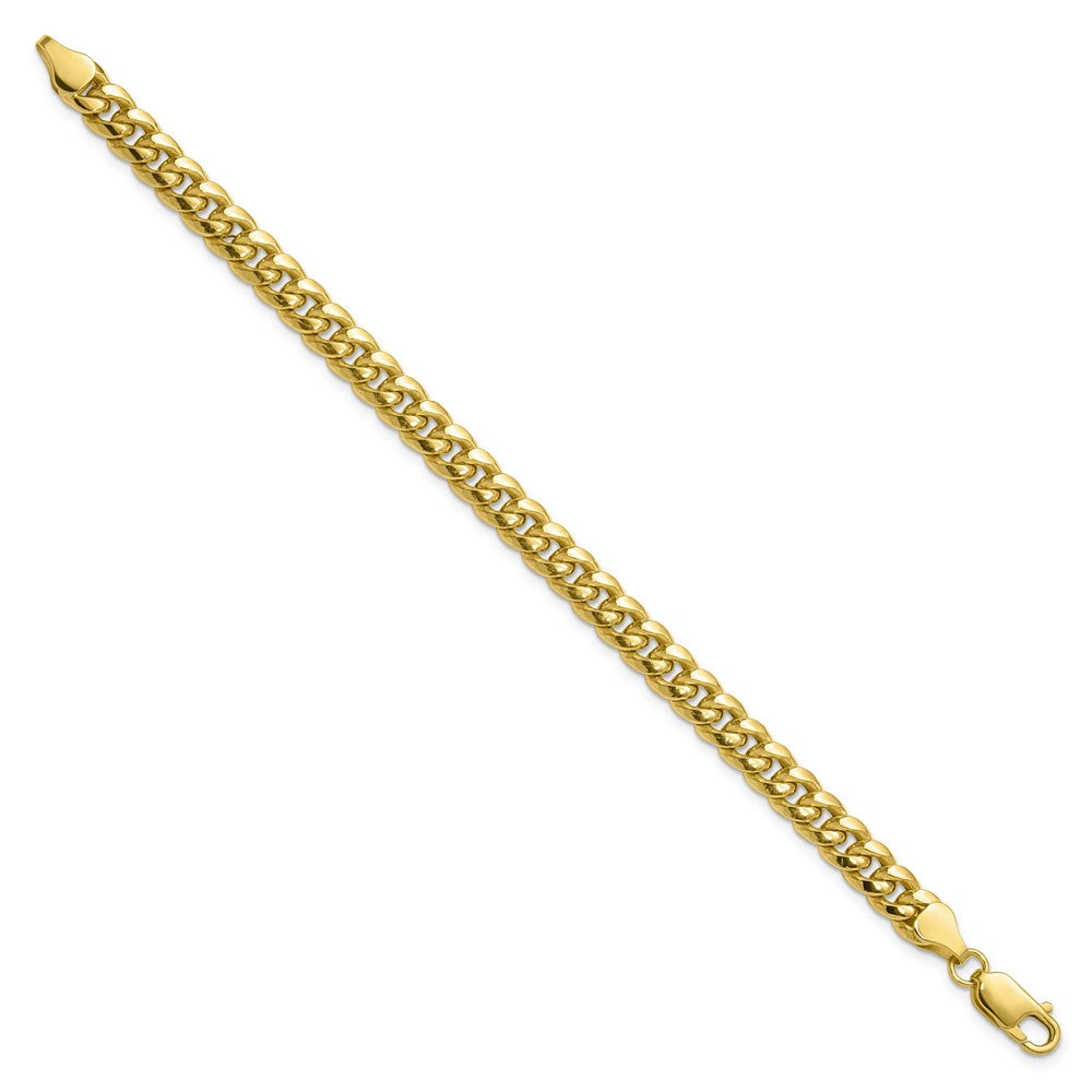 10K Gelbgold 6.75mm Halbmassiv Miami Kubanisch Gliederarmband