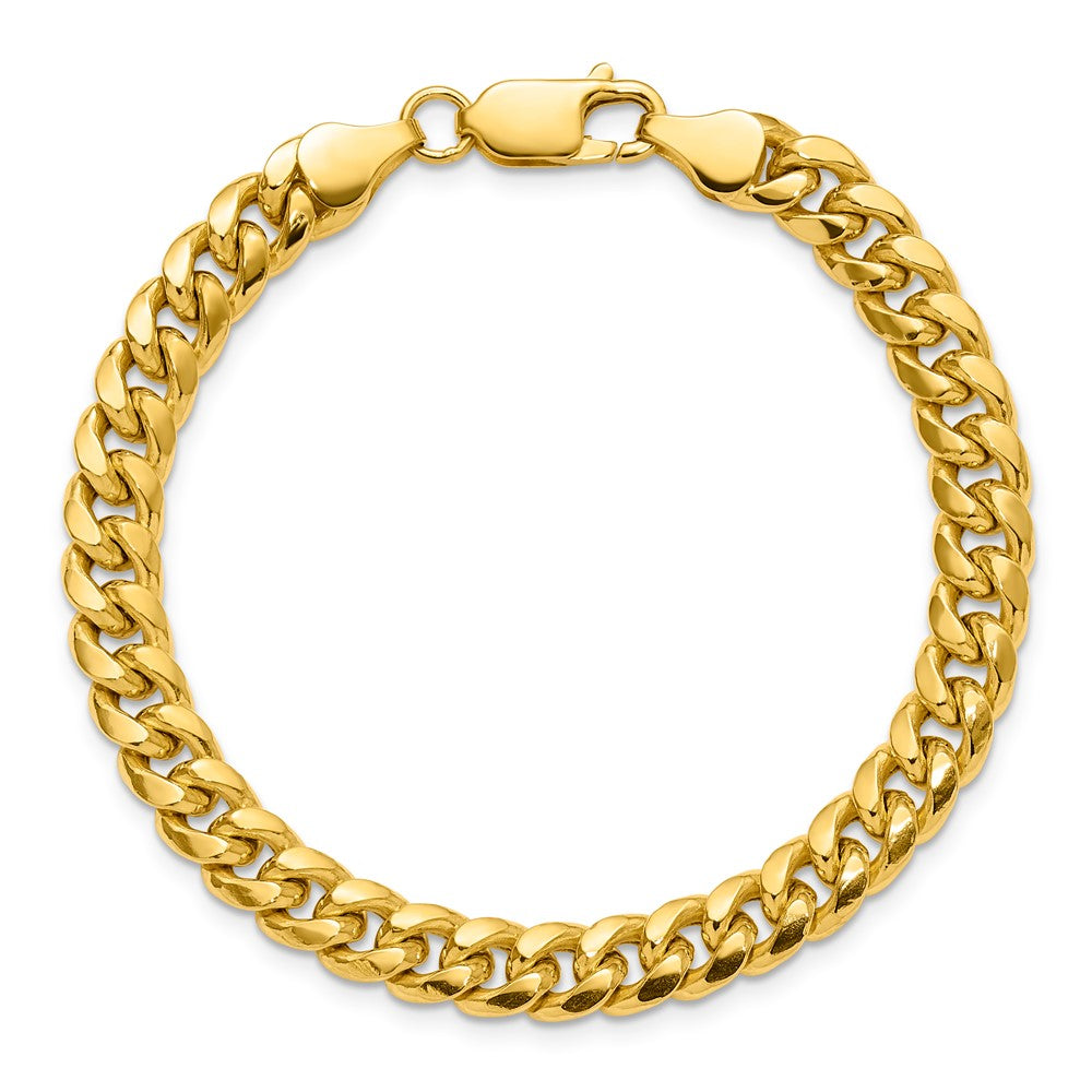 10K Gelbgold 6.75mm Halbmassiv Miami Kubanisch Gliederarmband