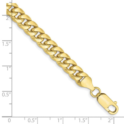 10K Gelbgold 6.75mm Halbmassiv Miami Kubanisch Gliederarmband