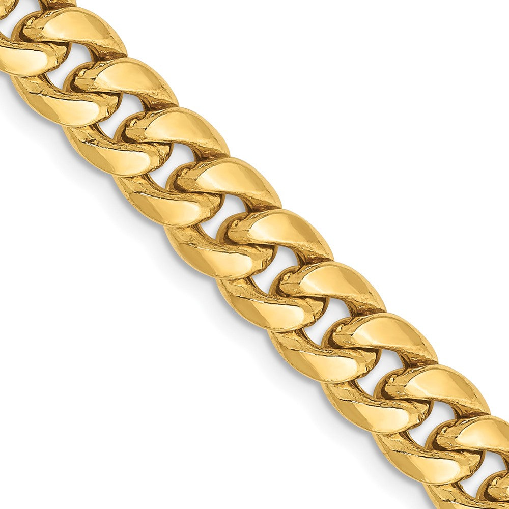 10K Gelbgold 6.75mm Halbmassiv Miami Kubanisch Halskette