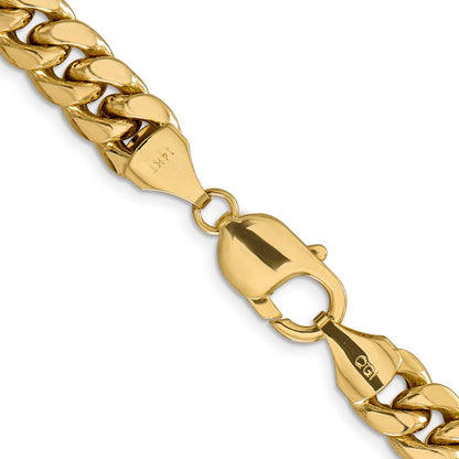 10K Gelbgold 9.3mm Halbmassiv Miami Kubanisch Halskette