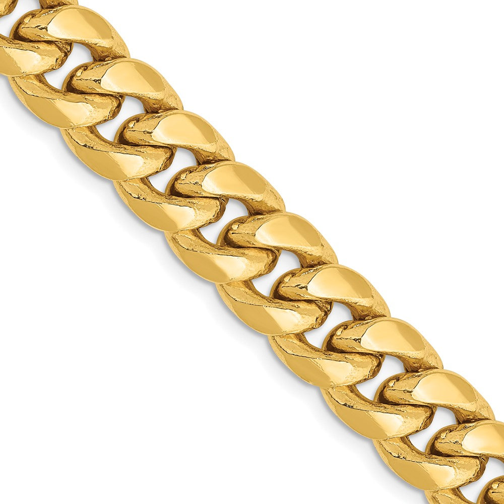 10K Gelbgold 9.3mm Halbmassiv Miami Kubanisch Halskette