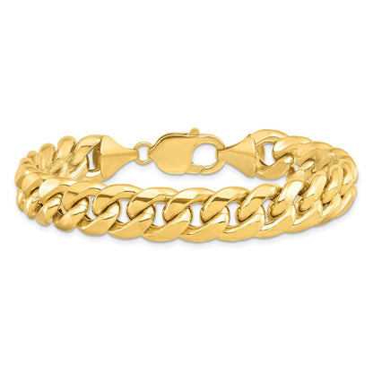 10K Gelbgold 11mm Halbmassiv Miami Kubanisch Gliederarmband