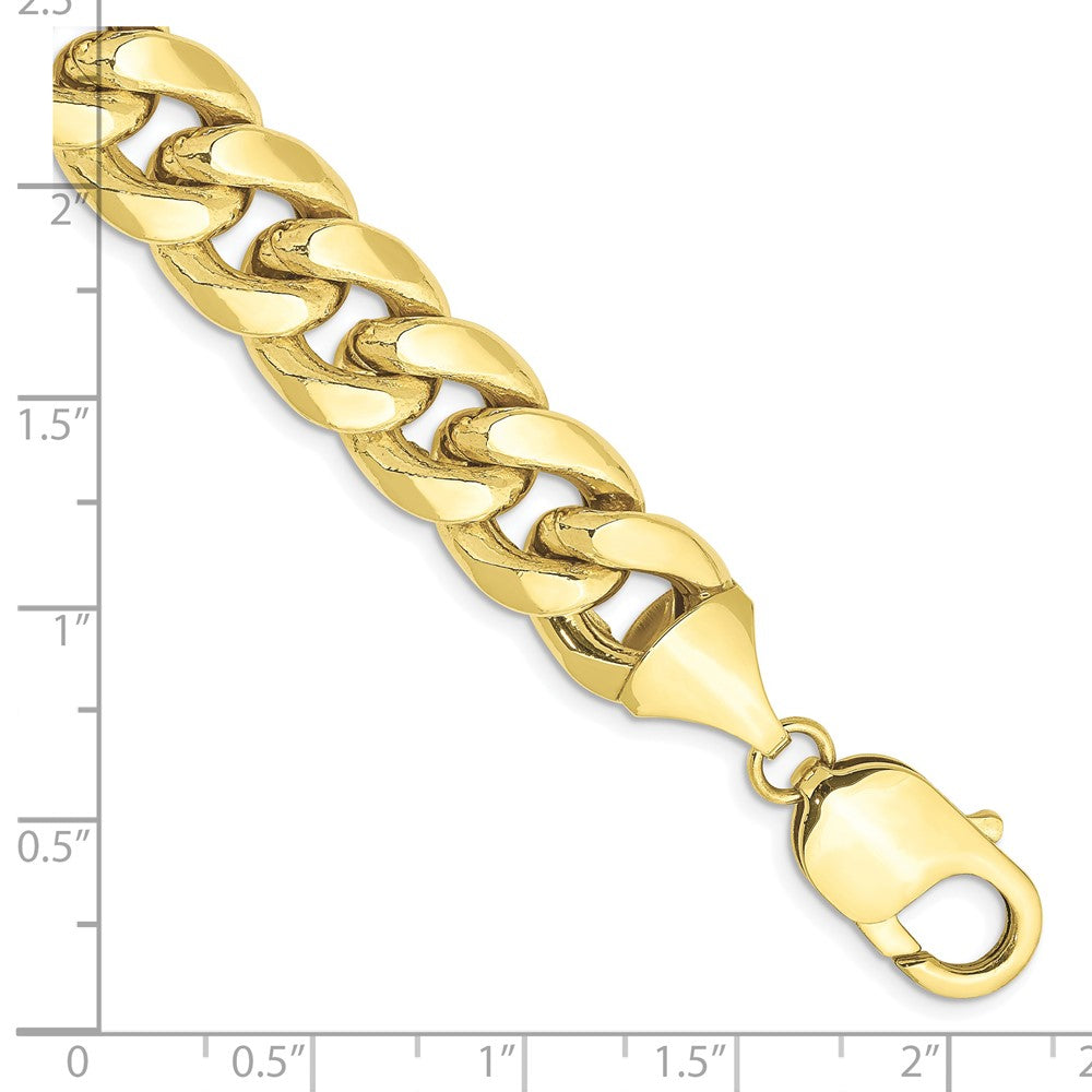 10K Gelbgold 11mm Halbmassiv Miami Kubanisch Gliederarmband