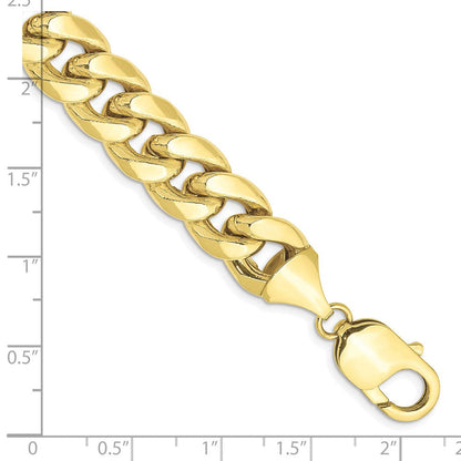 10K Gelbgold 11mm Halbmassiv Miami Kubanisch Gliederarmband