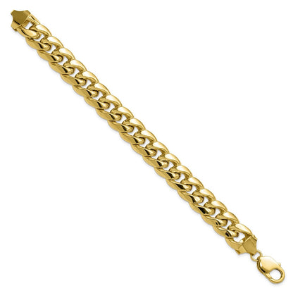 10K Gelbgold 13.2mm Halbmassiv Miami Kubanisch Gliederarmband