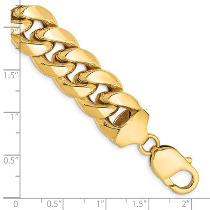 10K Gelbgold 13.2mm Halbmassiv Miami Kubanisch Gliederarmband