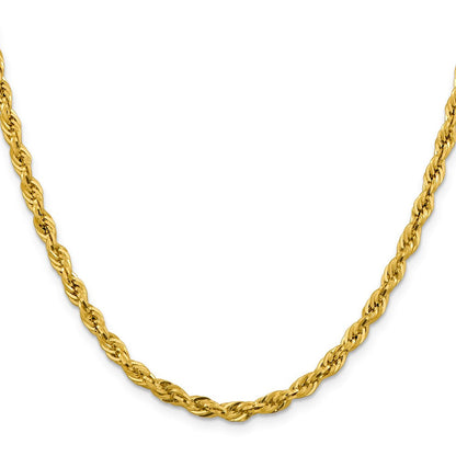 10K Gelbgold 4.25mm Halbmassiv Kordel Halskette