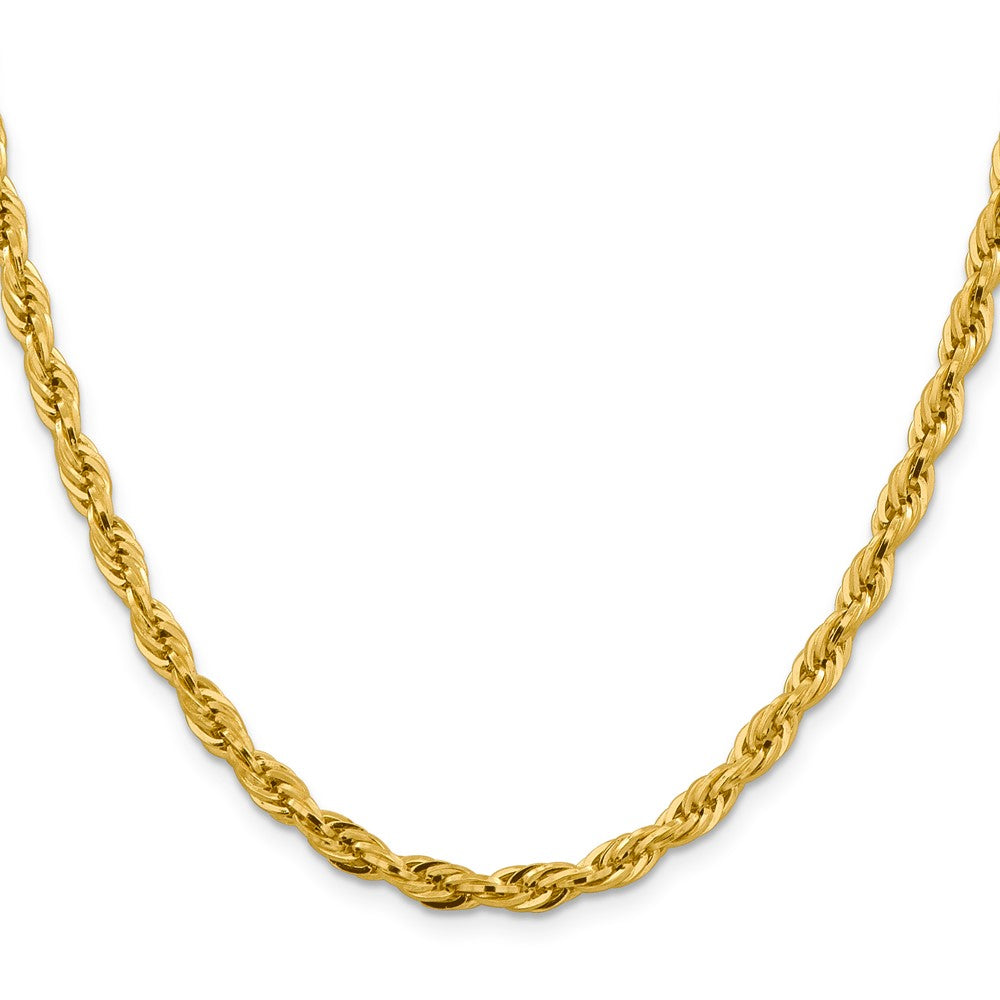 10K Gelbgold 4.75mm Halbmassiv Kordel Halskette
